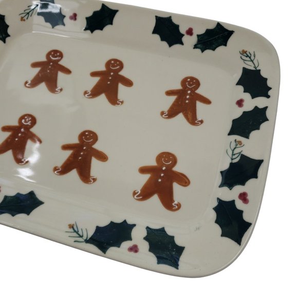1995 Hartstone Gingerbread People Holiday 12.5 x 9.5 Small Platter - Picture 5 of 7